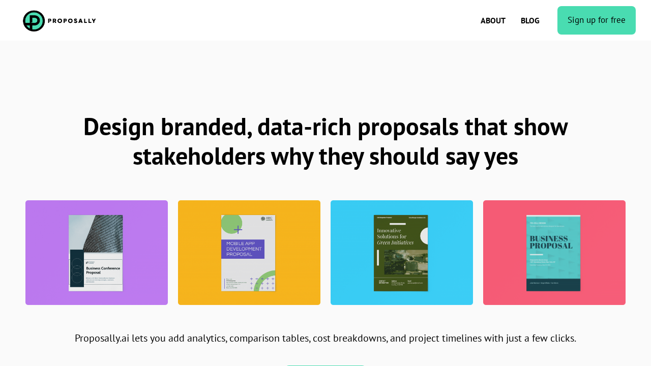 Proposally.ai screenshot