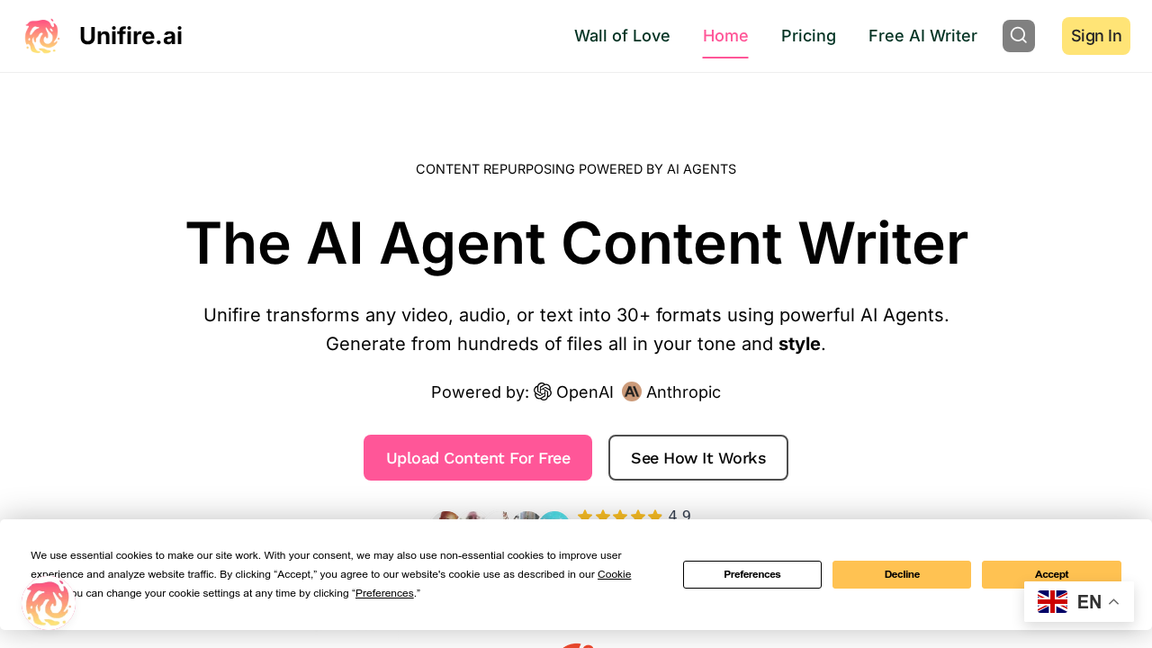 Unifire.ai screenshot