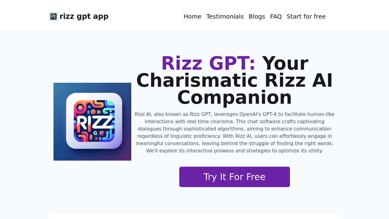 Rizz GPT screenshot
