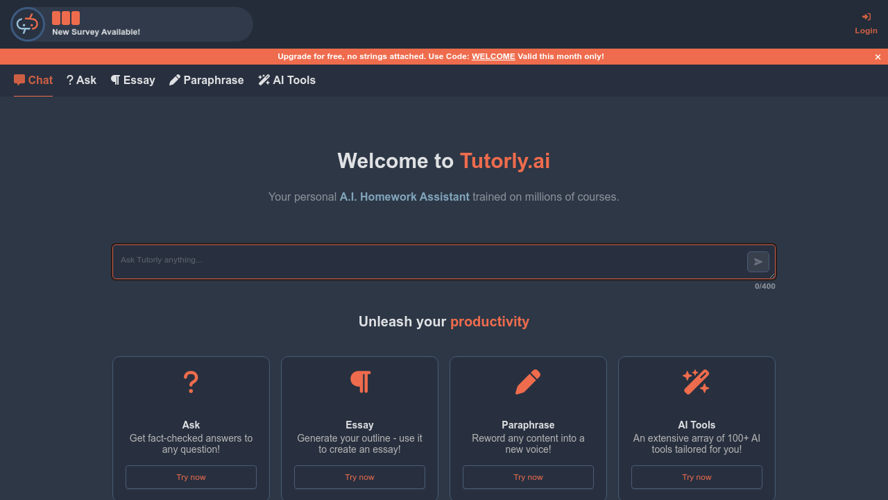 Tutorly.ai screenshot