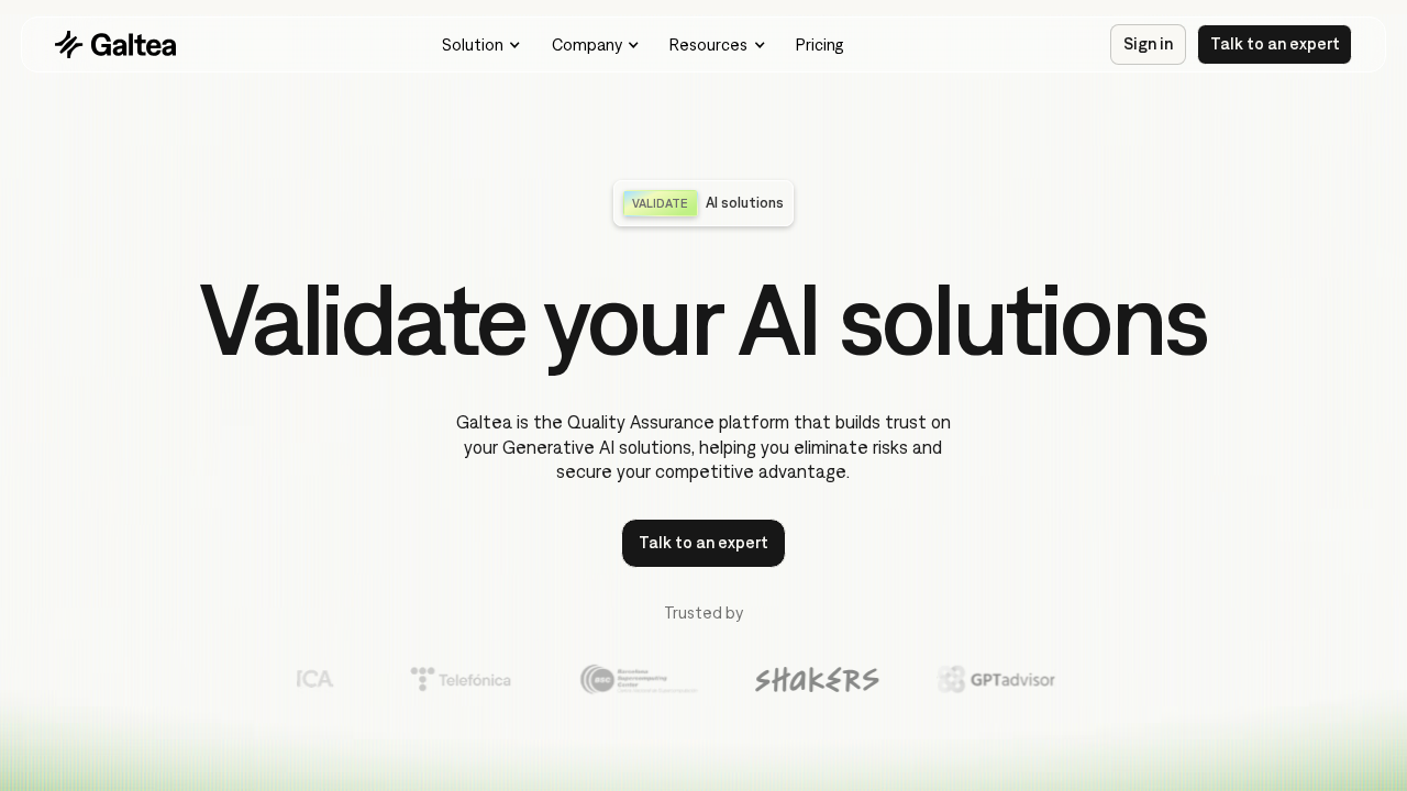 Galtea.ai screenshot