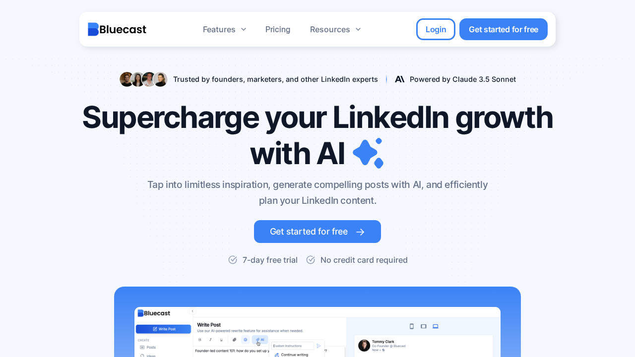 Bluecast.ai screenshot