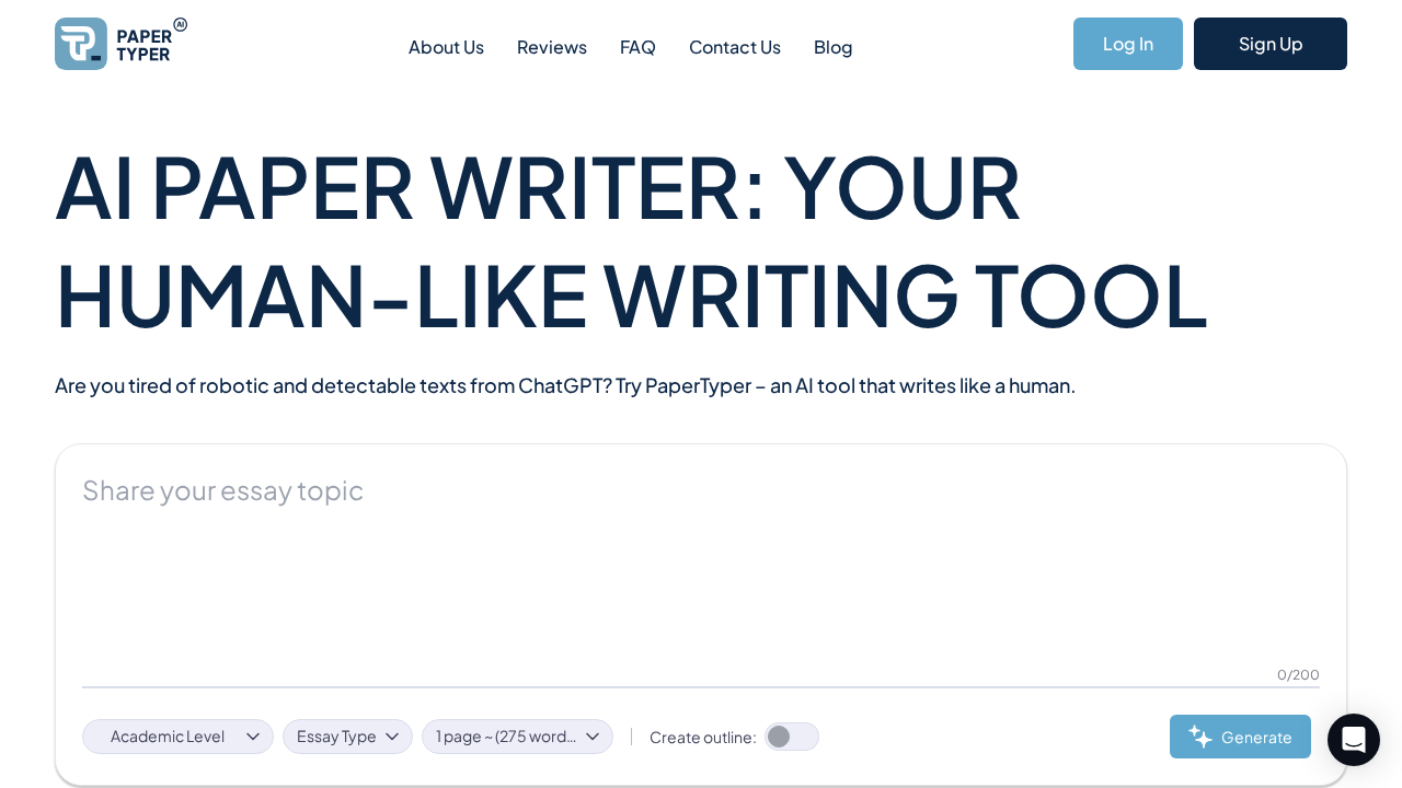 Papertyper.ai screenshot
