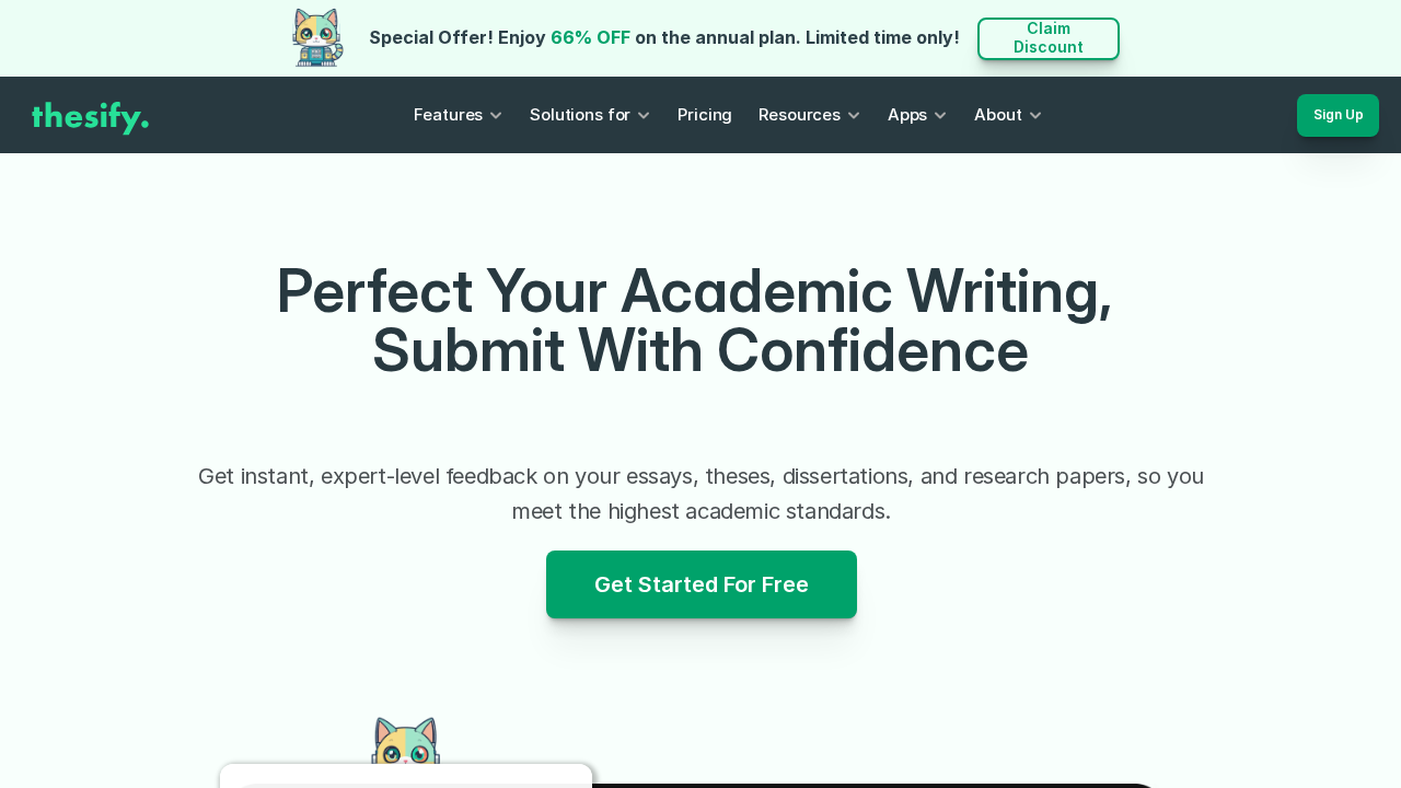 Thesify.ai screenshot