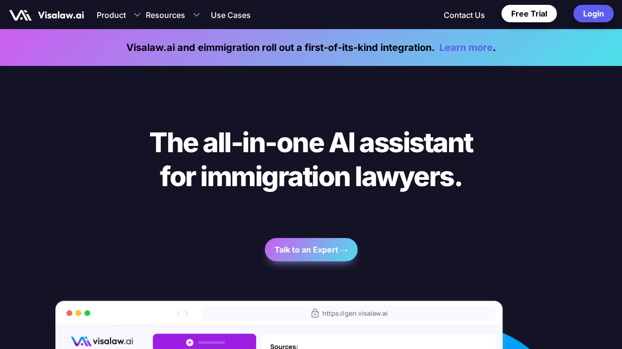 visalaw.ai screenshot