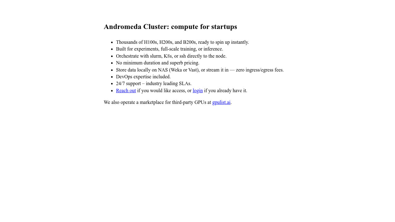 Andromeda.ai screenshot