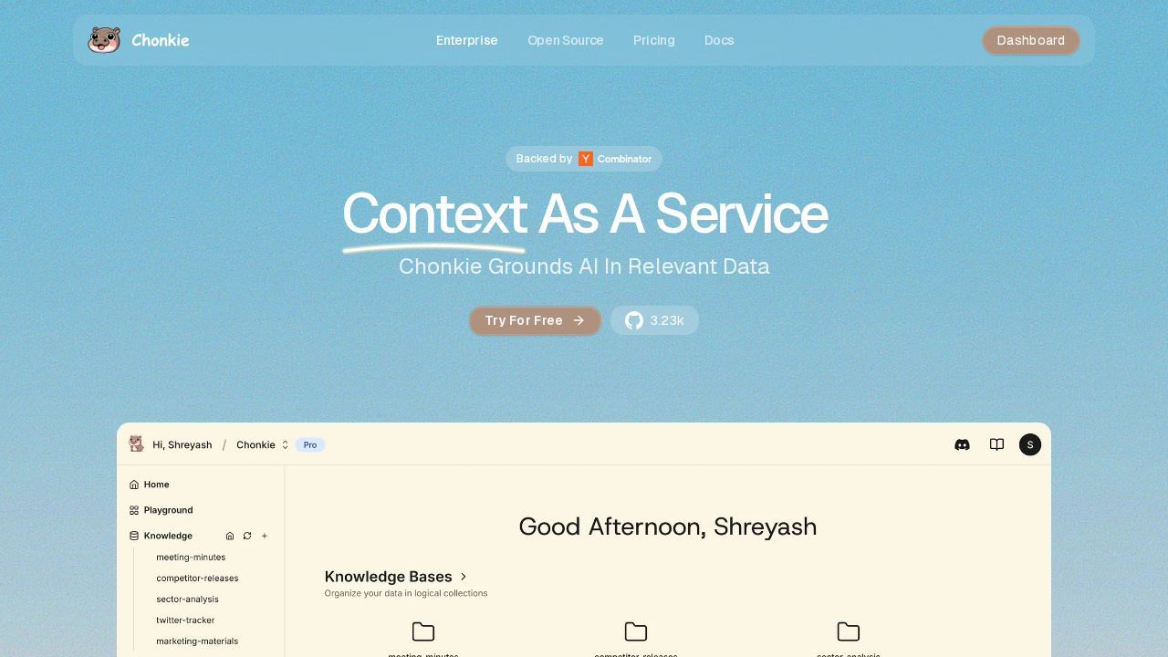 Chonkie.ai screenshot