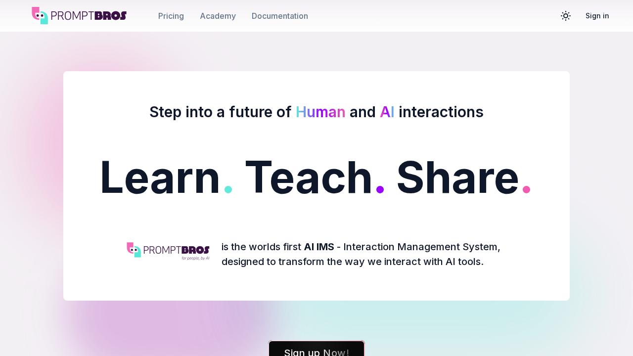 PromptBros.ai screenshot