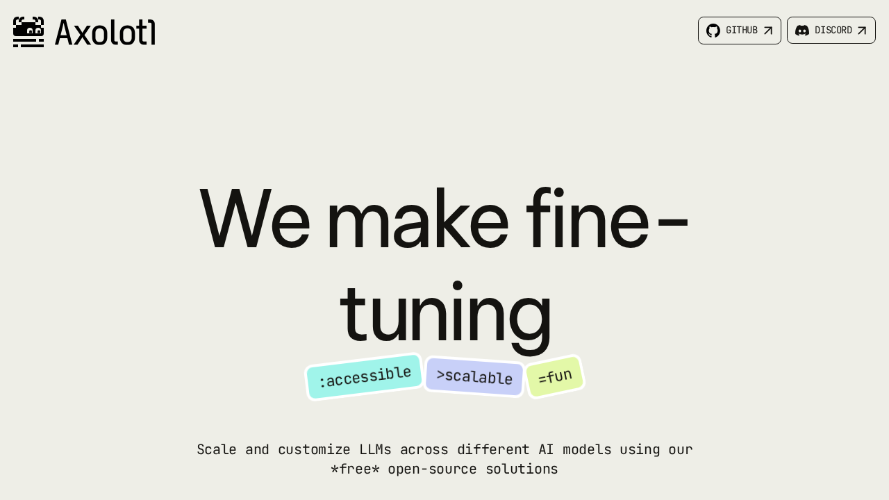 axolotl.ai screenshot