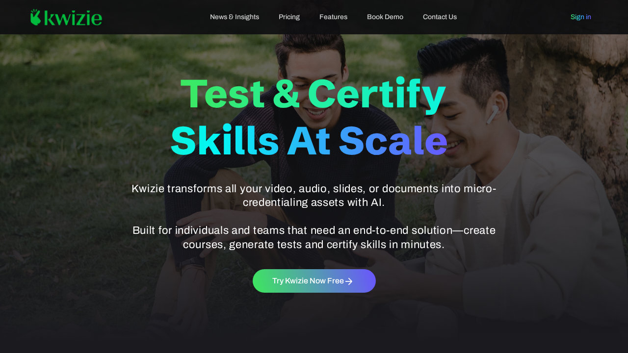 Kwizie.ai screenshot