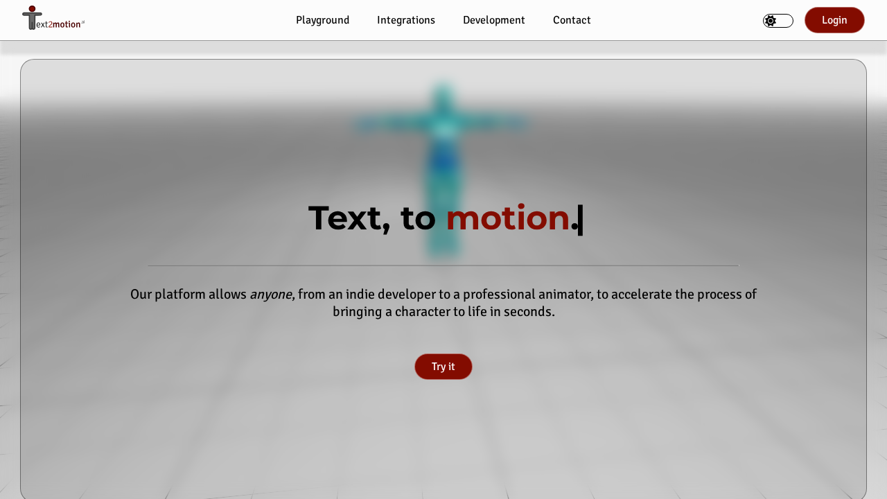 Text2Motion screenshot