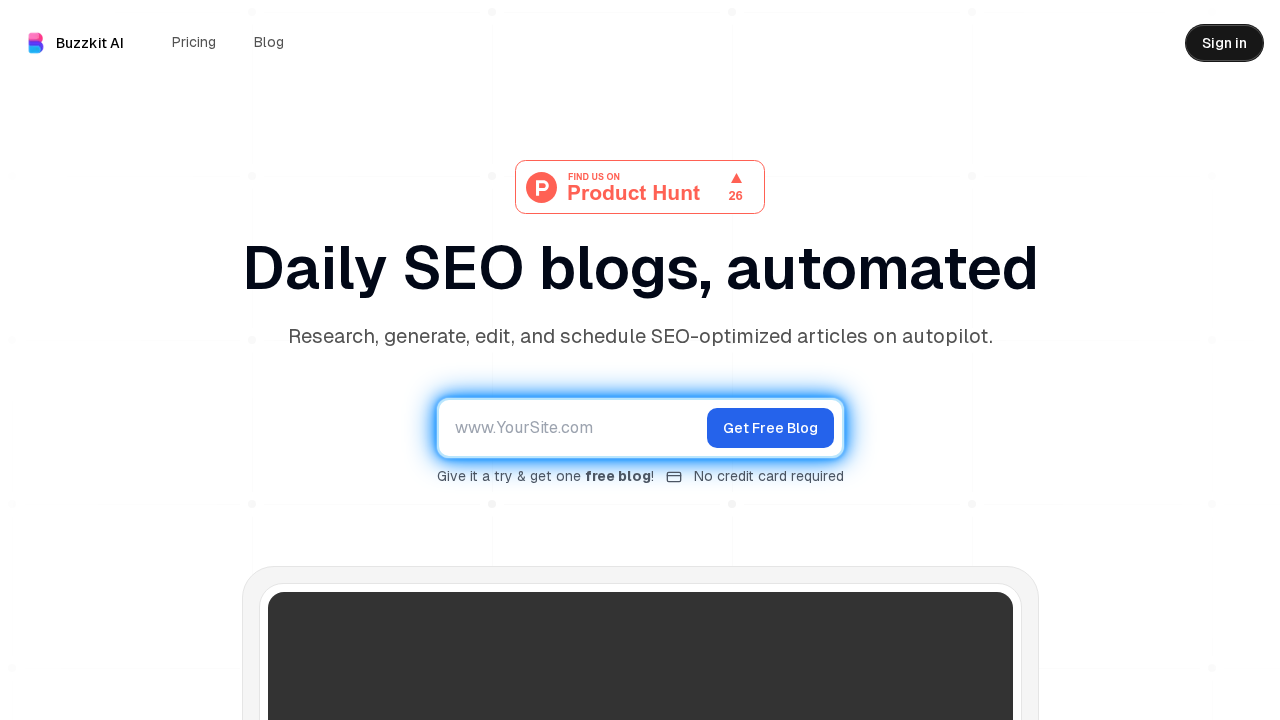 Buzzkit.ai screenshot