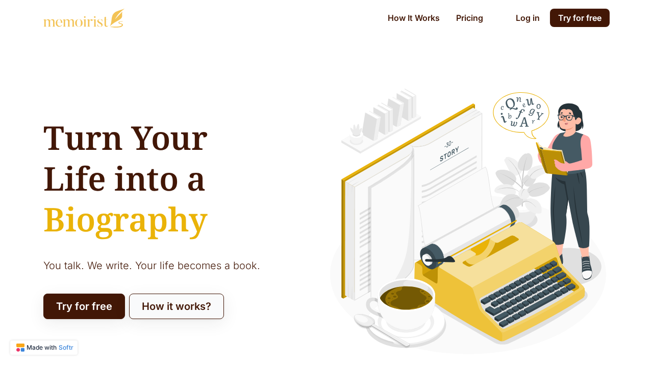 Memoirist.ai screenshot