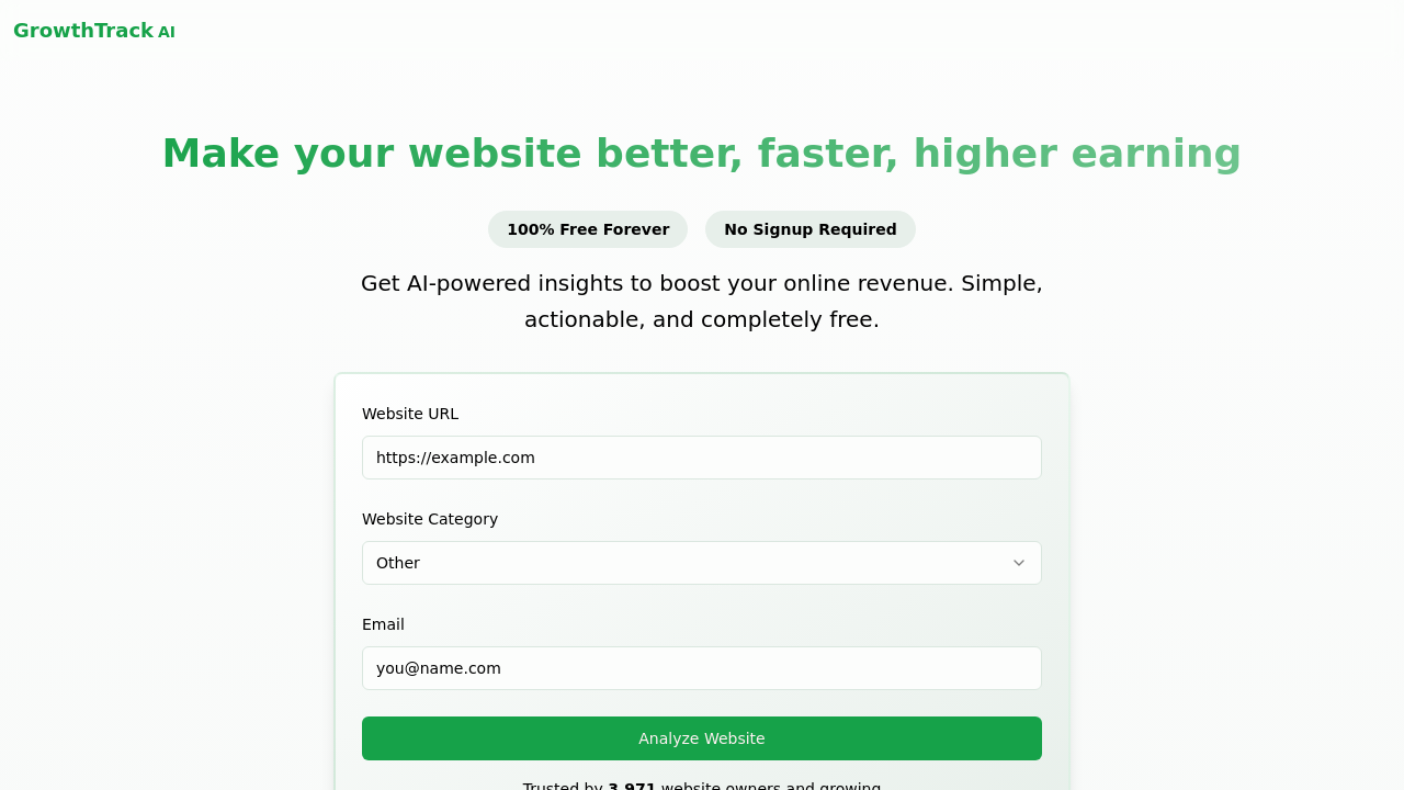 GrowthTrackAI screenshot