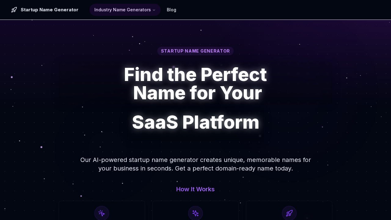 Startup Name Generator screenshot