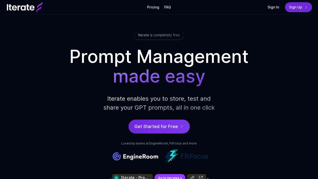 Iterates.ai screenshot