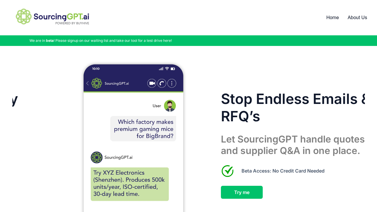 SourcingGPT.ai screenshot