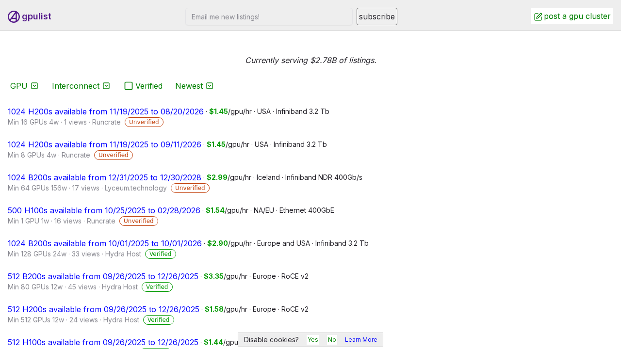 gpulist.ai screenshot