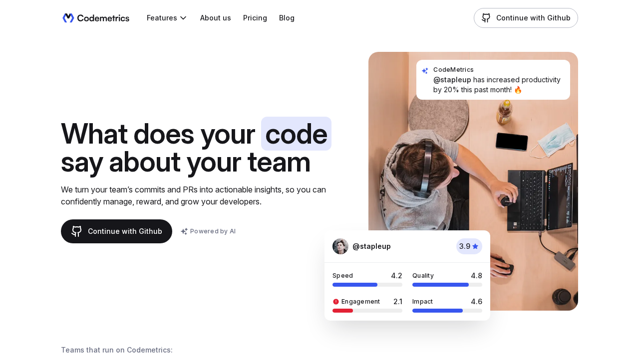 codemetrics.ai screenshot