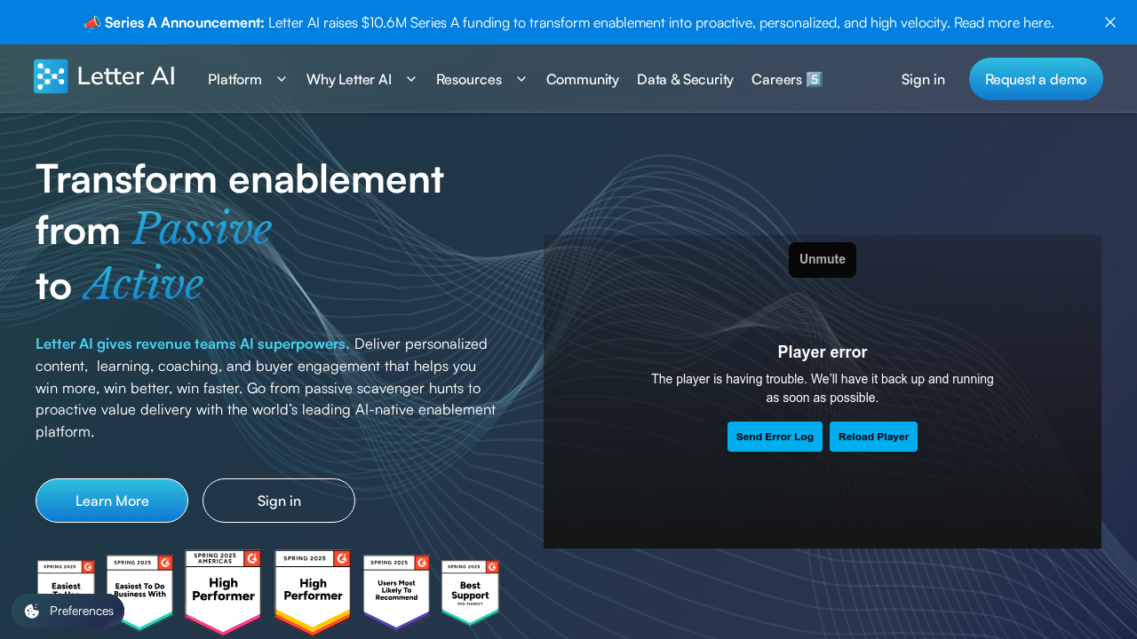 Letter AI screenshot