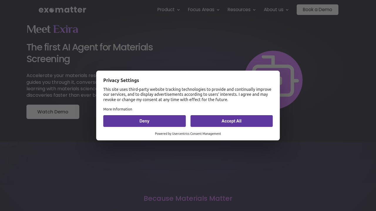 ExoMatter.ai screenshot