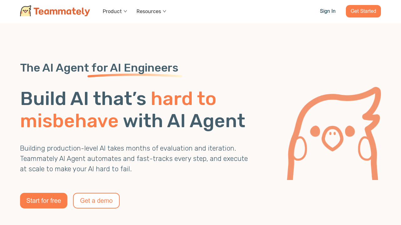 Teammately.ai screenshot