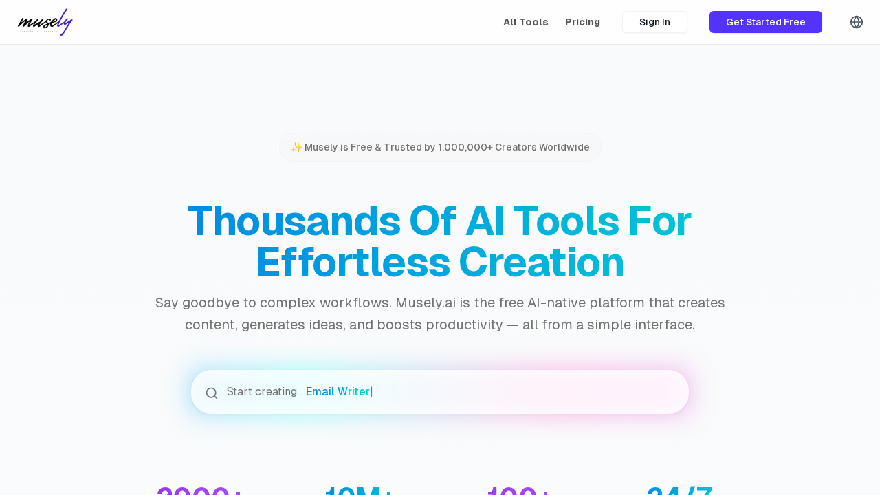Musely.ai screenshot