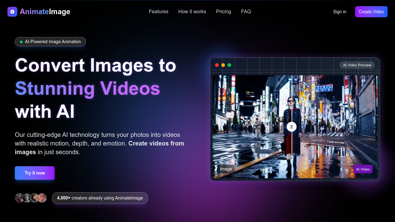 AnimateImage.ai screenshot