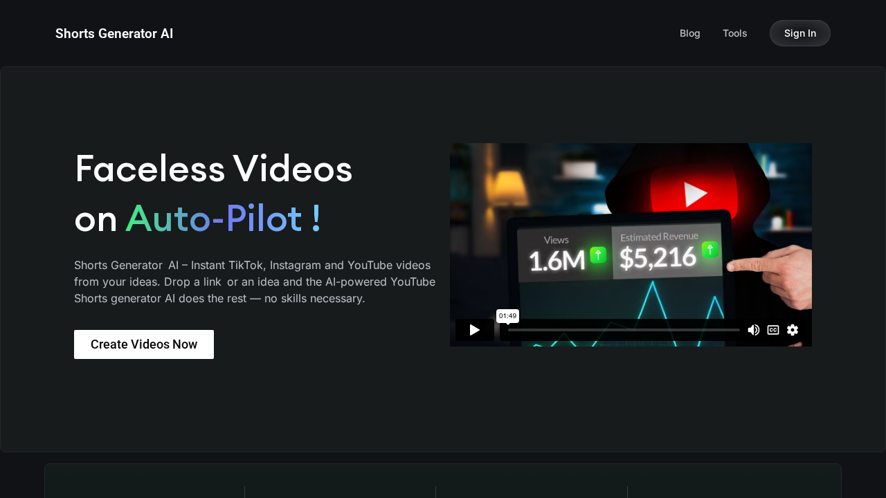 ShortsGenerator.ai screenshot