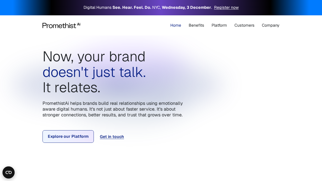 Promethist.ai screenshot