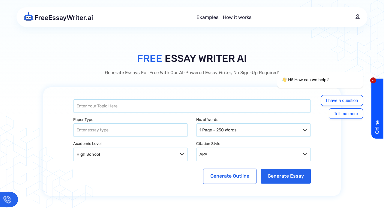 FreeEssayWriter.ai screenshot