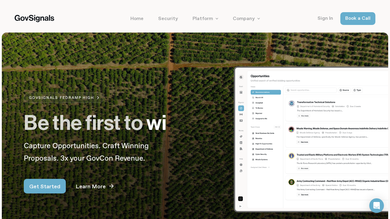 GovSignals.ai screenshot