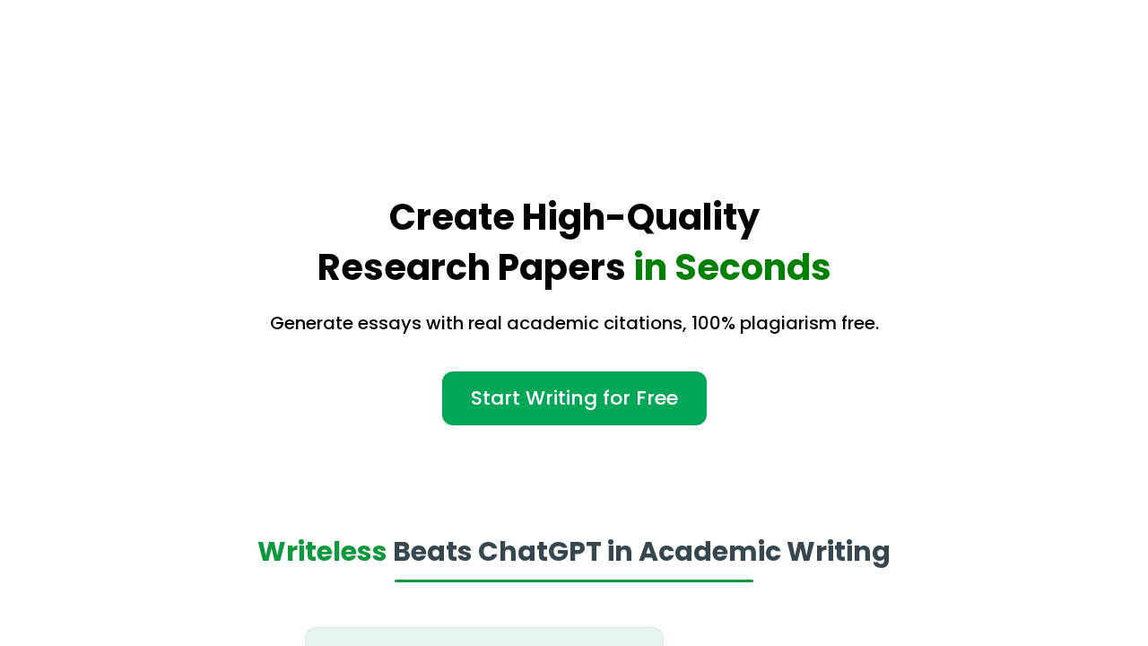Writeless.ai screenshot