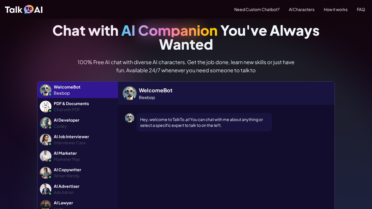 talkto.ai screenshot