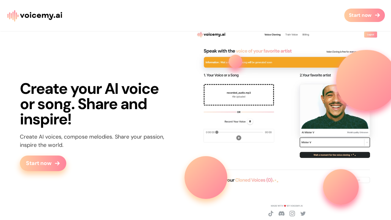 voicemy.ai screenshot