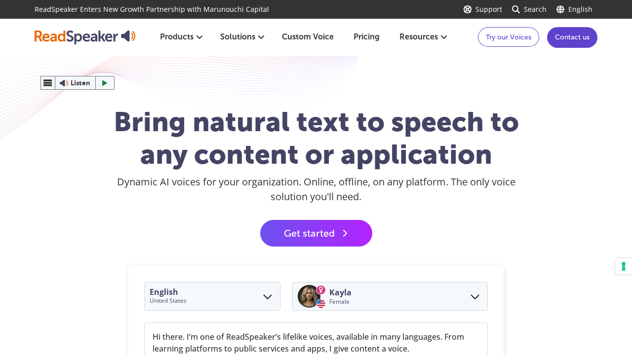ReadSpeaker.ai screenshot