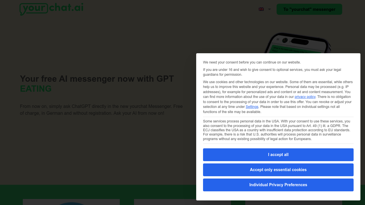 yourchat.ai screenshot