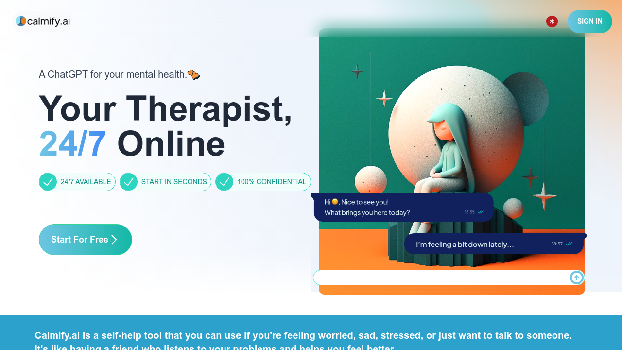 Calmify.ai screenshot