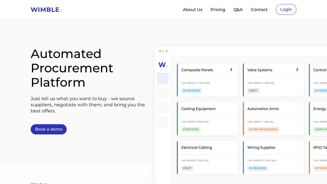 Wimble.ai screenshot