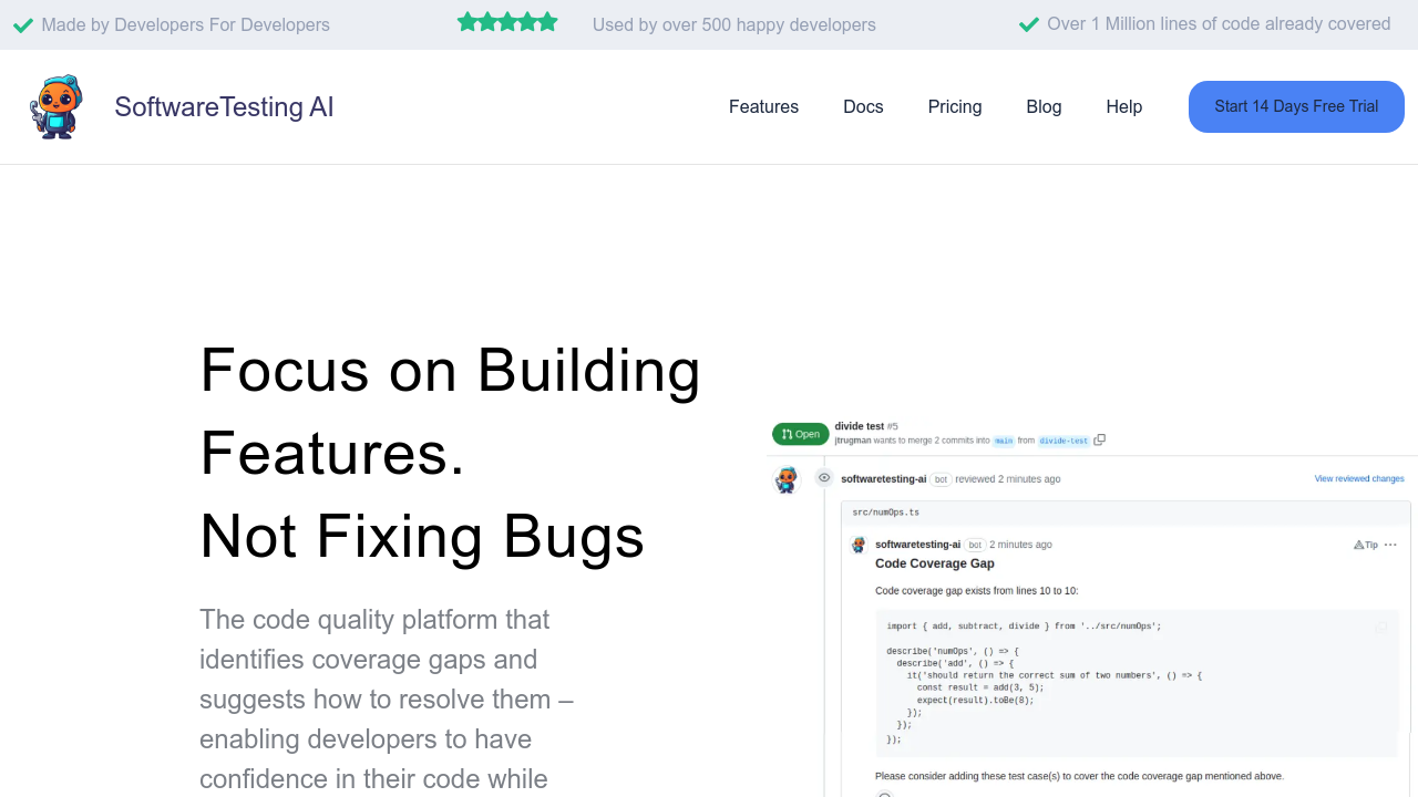 softwaretesting.ai screenshot