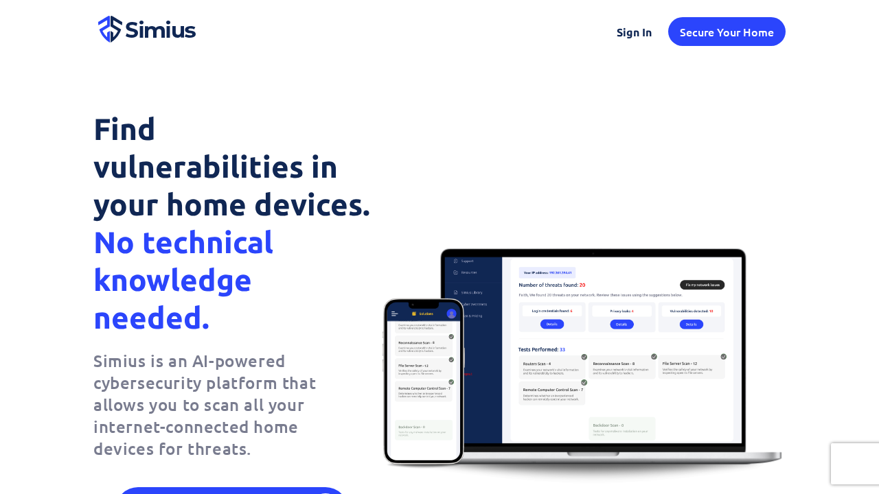 Simius.ai screenshot