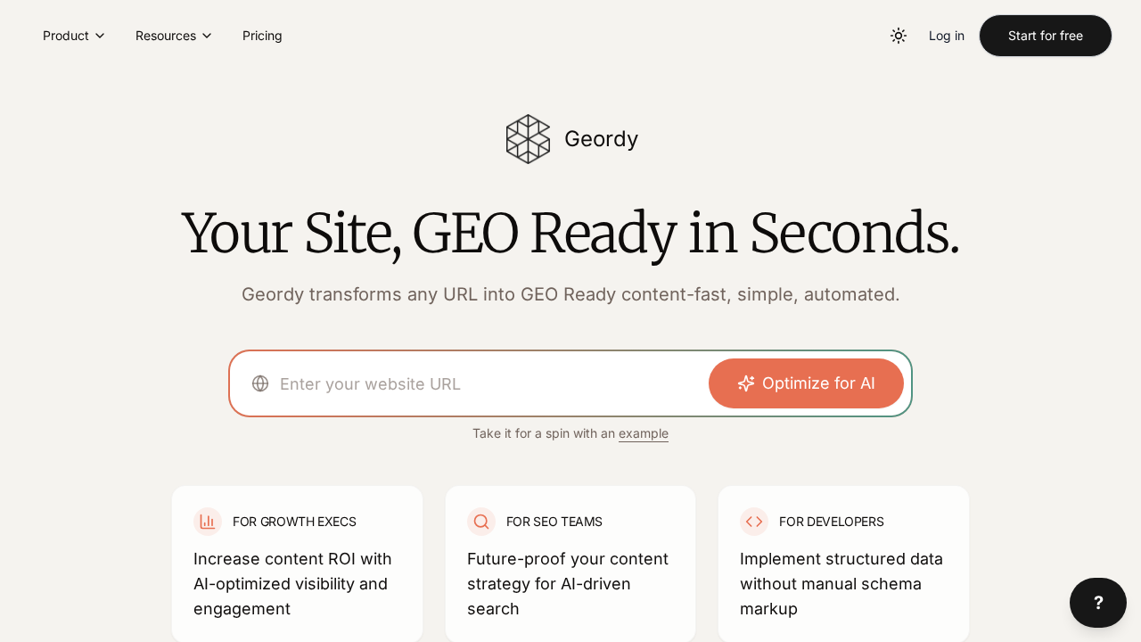 Geordy.ai screenshot