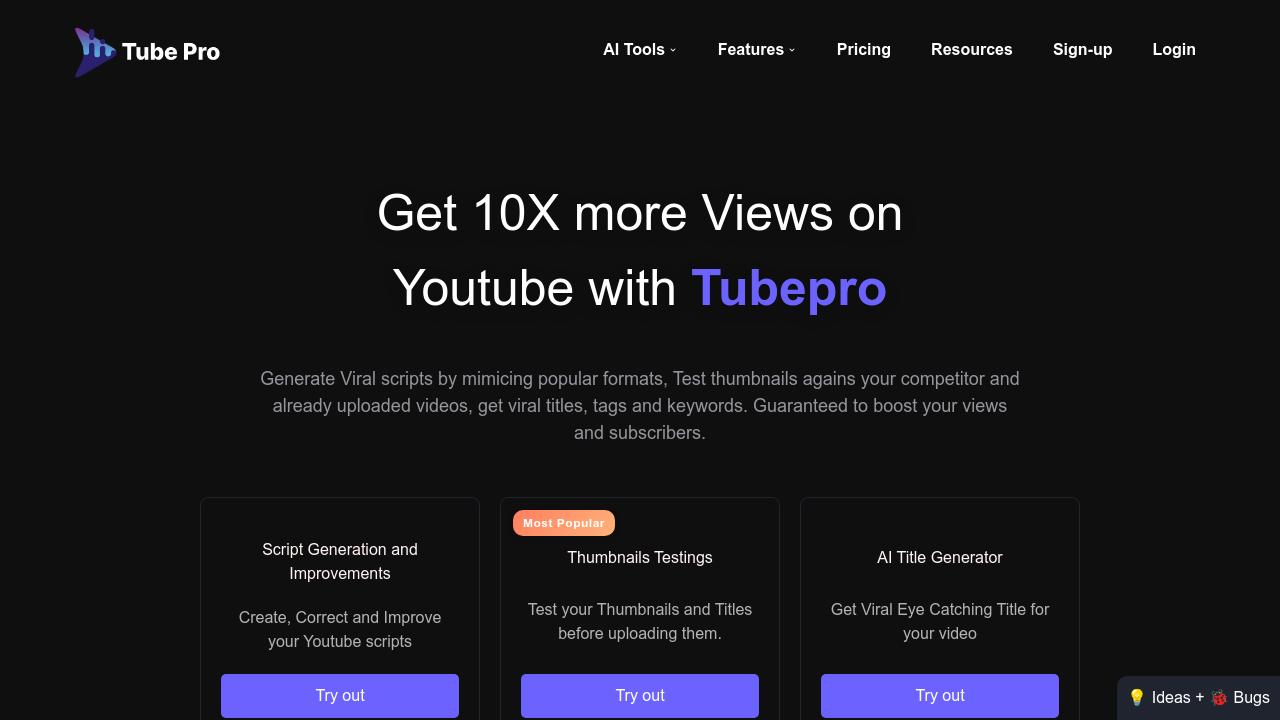 tubepro.ai screenshot