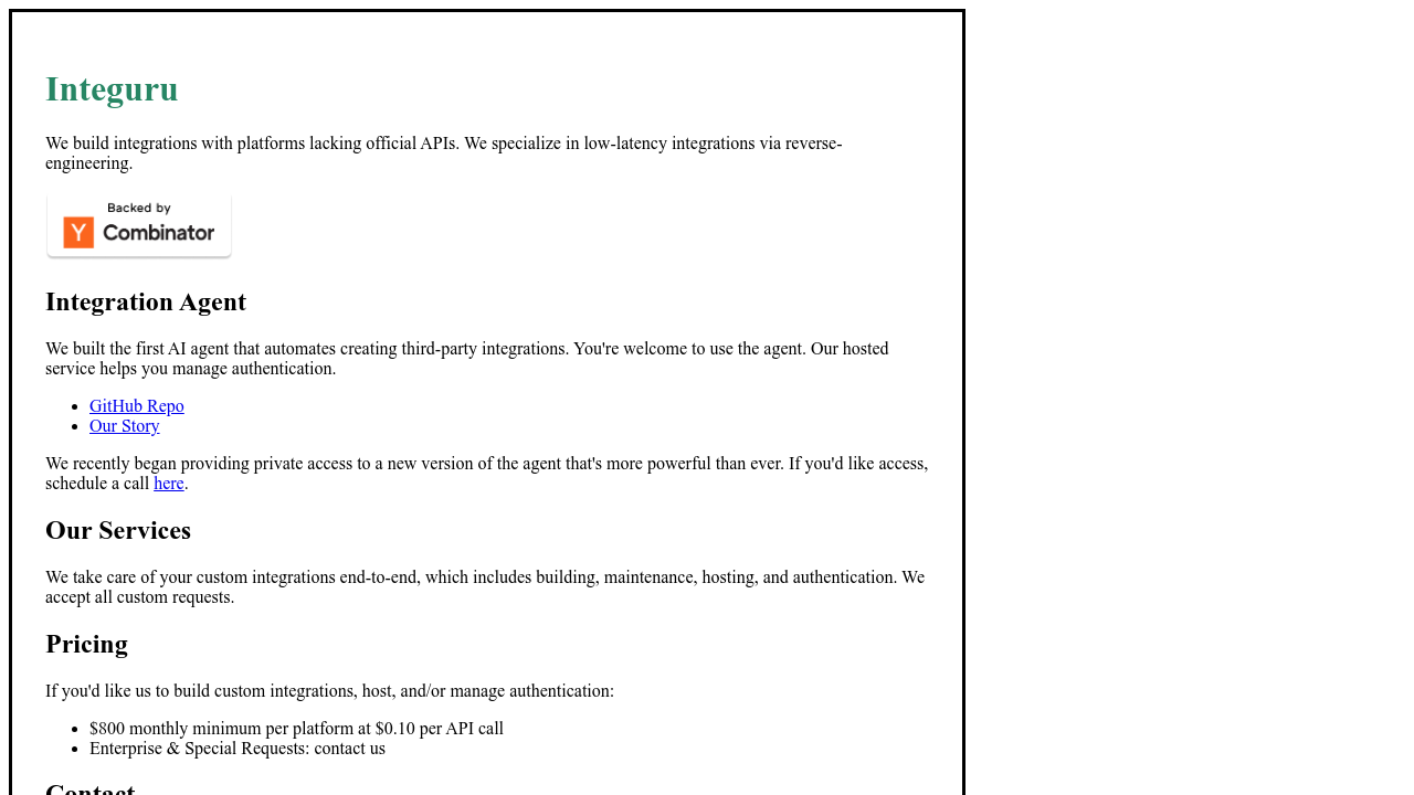 Integuru.ai screenshot