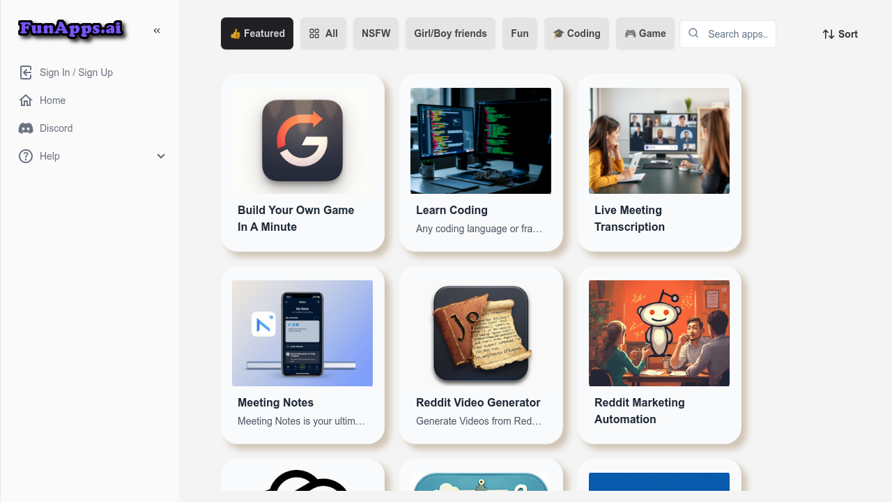 funapps.ai screenshot