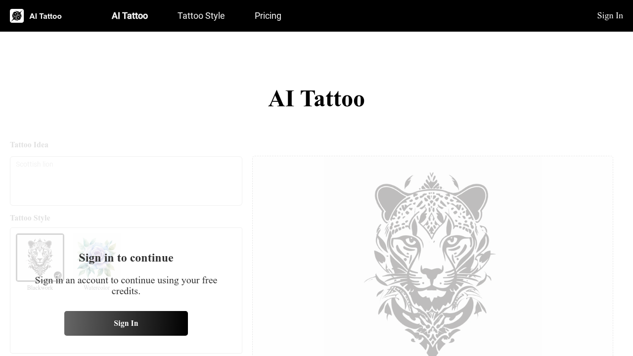 aitattoo.ai screenshot