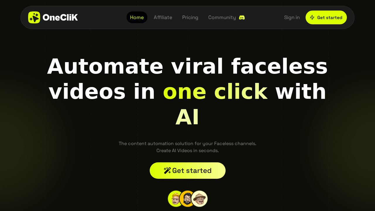 Oneclik.ai screenshot