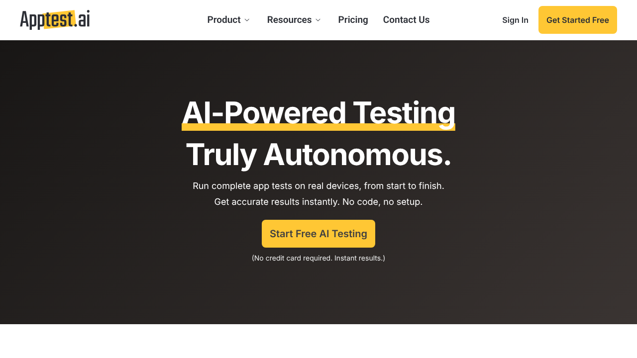 apptest.ai screenshot