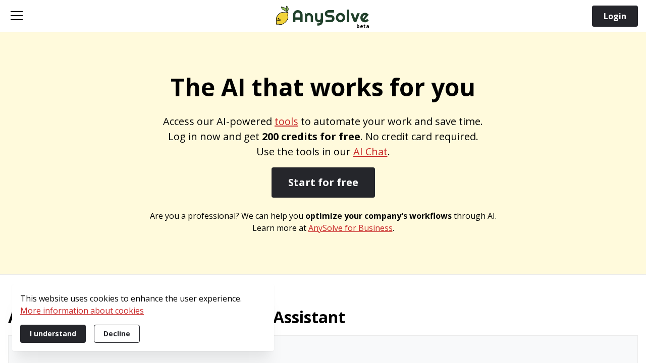 AnySolve.ai screenshot