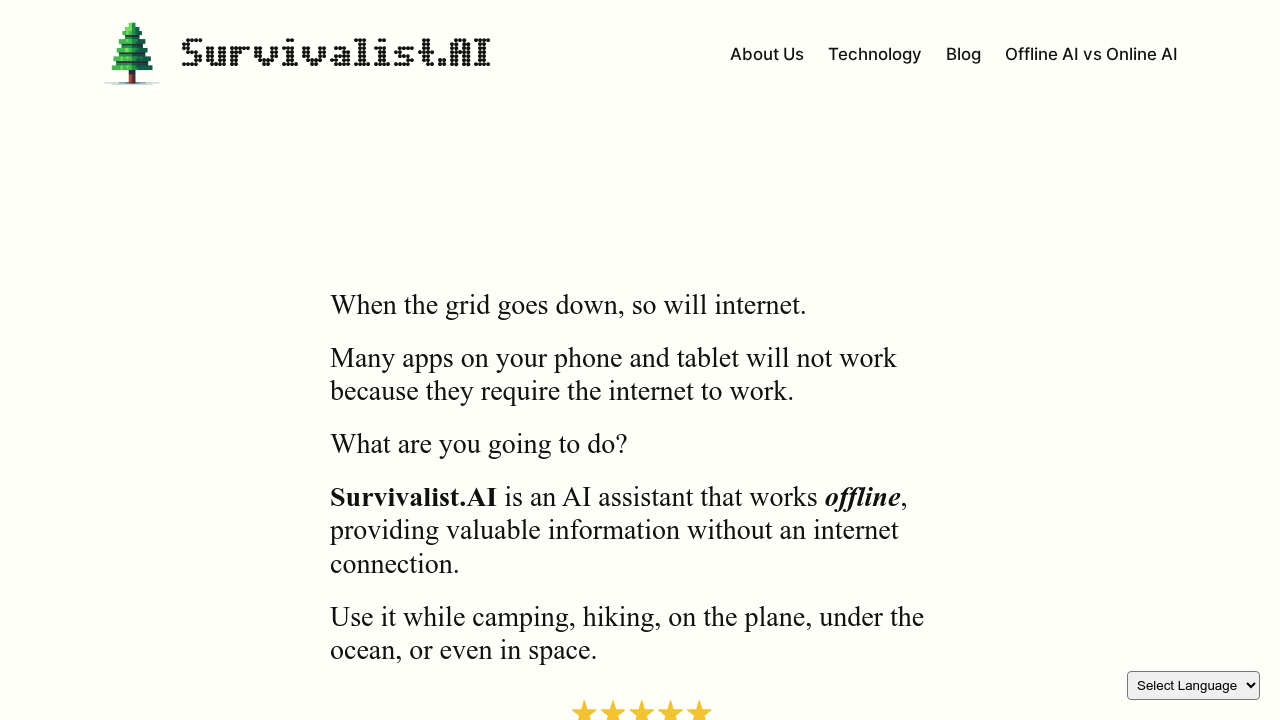 Survivalist.AI screenshot